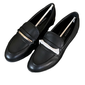LONDON FOG Black Gold-tone Bar Loafers, Women’s Size 7.5